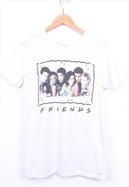 Vintage Friends T Shirt White Short Sleeve With Graphic 90s