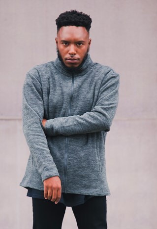OC TONAL BLEND FLEECE ZIP - METALLIC GREY