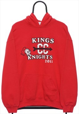 Retro Kings Knights Graphic Red Hoodie Womens