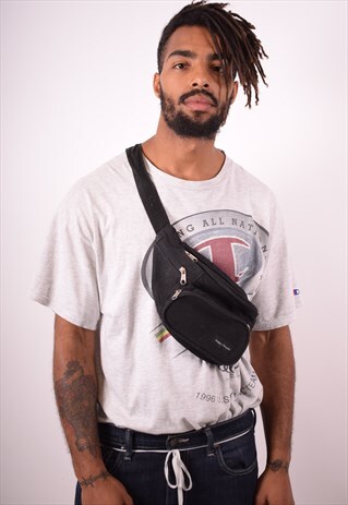 MENS VINTAGE WAIST BAG ONE SIZE BLACK 90S