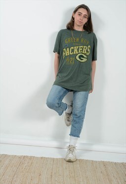 Vintage 90s NFL Green Bay T-shirt Green Size L