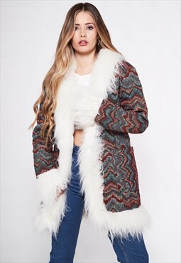 BONNIE Afghan Coat in Desert Rose