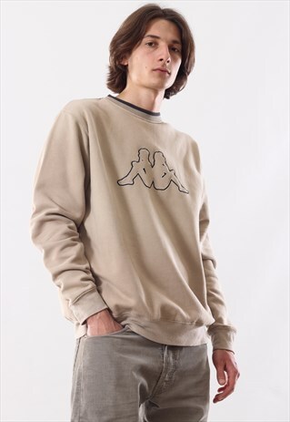 VINTAGE MENS KAPPA BIG LOGO SPELL OUT SWEATSHIRT CREW NECK