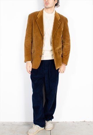 MEN'S KENZO CARAMEL CORDUROY BLAZER