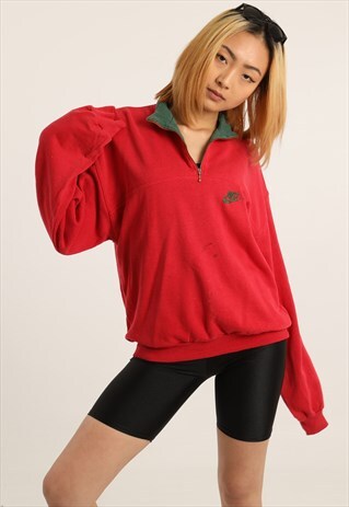 VINTAGE NIKE EMBROIDERED 1/4 ZIP SWEATSHIRT