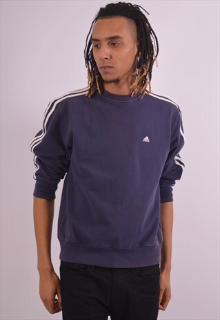 VINTAGE ADIDAS SWEATSHIRT JUMPER BLUE