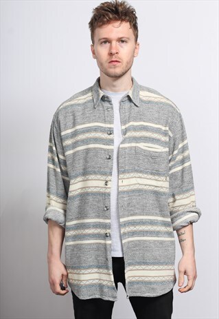 VINTAGE AZTEC PATTERNED SHIRT