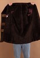 VINTAGE 90'S MEN SHERPA COAT IN BROWN