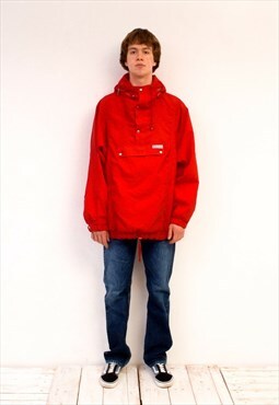 SCHOFFEL Vintage Men UK 44 US Jacket XL Hood Rain Coat EU 54