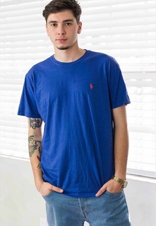 VINTAGE POLO RALPH LAUREN T-SHIRT LOGO 90S M 6.4