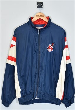 Vintage Starter Cleveland Shell Jacket Blue Medium