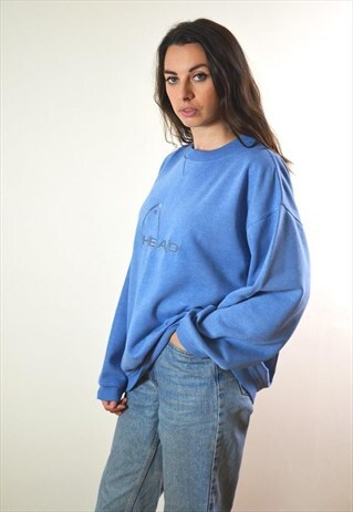 1990S VINTAGE HEAD PASTEL BLUE SWEATSHIRT PULLOVER