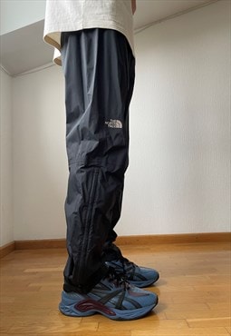 Vintage THE NORTH FACE Pants Shell Nylon Trousers Black 