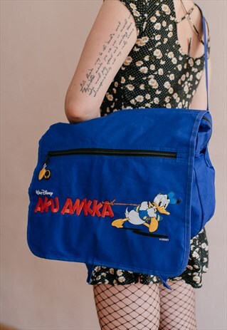 VINTAGE 90S DONALD DUCK MESSENGER BAG