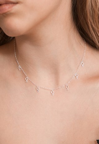 DROPLET NECKLACE STERLING SILVER