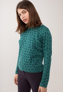 Green Dotty Knitted Sweater 