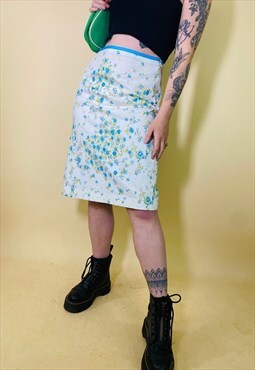Vintage 90's Y2K Coast Floral Patterned Midi Slip Skirt