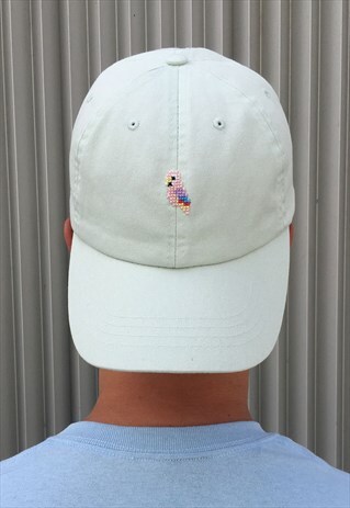 PASTEL GREEN MINT DAD CAP PARROT PASTEL PINK EMBROIDRED