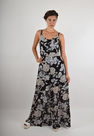 VINTAGE JUMPSUIT FLORAL PRINT (907)