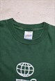 VINTAGE 1997 SCREEN STARS U2 POPMART GREEN PRINT T SHIRT