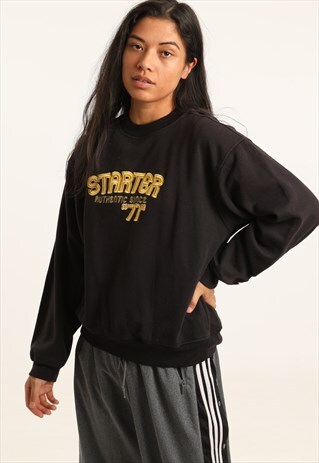 VINTAGE STARTER EMBROIDERED SPELLOUT SWEATSHIRT
