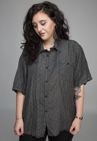 METALLIC TILE PRINT VINTAGE SHIRT