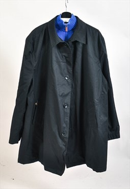 Vintage 00s rain Mac coat in black