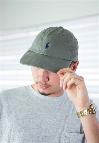 VINTAGE POLO RALPH LAUREN LOGO BASEBALL CAP HAT 90S X 3.3