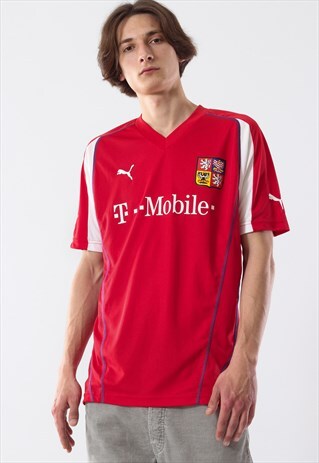 VINTAGE PUMA CZECH TOP SHIRT RED 2003-04 HOME