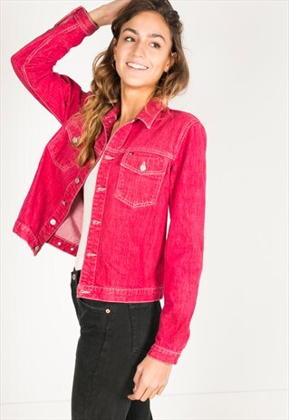 VINTAGE 80S TOMMY HILFIGER DENIM JACKET / R1218