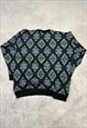 VINTAGE KNITTED JUMPER ABSTRACT PATTERNED KNIT SWEATER