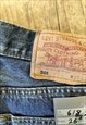 VINTAGE 80'S 501 MEDIUM BLUE STRAIGHT LEG LEVI JEANS