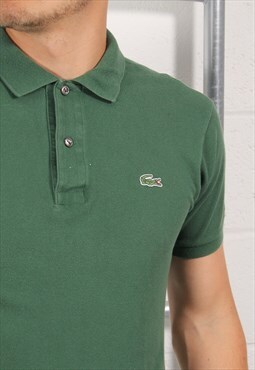 Vintage Lacoste Polo Shirt in Green Short Sleeve Tee Small