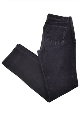 Vintage Chaps Corduroy Trousers Washed Black W30 L30