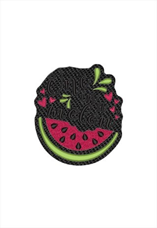 EMBROIDERED ONE IN A MELON IRON ON PATCH / SEW ON PATCH