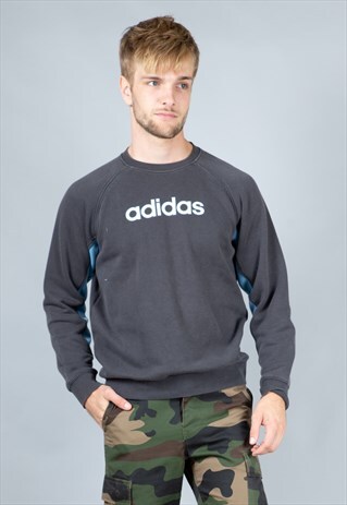 GREY BIG LOGO ADIDAS SWEATSHIRT