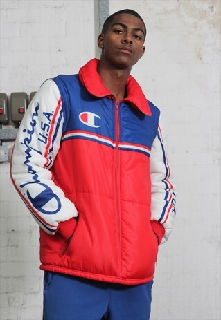 RARE VINTAGE CHAMPION LOGO PADDED JACKET