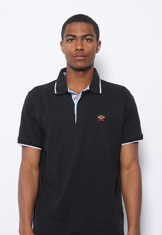 VINTAGE PAUL AND SHARK POLO SHIRT BLACK