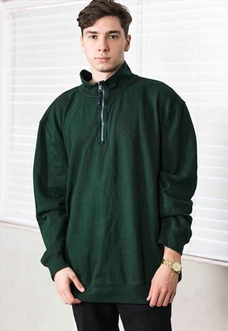 VINTAGE NAUTICA 1/4 ZIP FRONT JUMPER LOGO 90S XXXXL 19.5