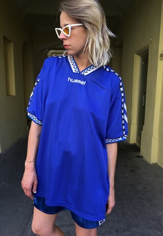VINTAGE 90' OLDSCHOOL COOL HUMMEL BLUE UNISEX T-SHIRT
