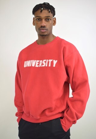 VINTAGE 90S CHAMPION RED 'UNIVERSITY' SWEATSHIRT
