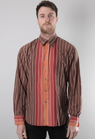 VINTAGE PAUL SMITH STRIPED DRESS SHIRT LARGE