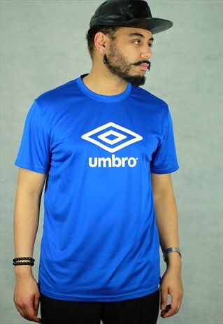 VINTAGE UMBRO BLUE LOGO T-SHIRT