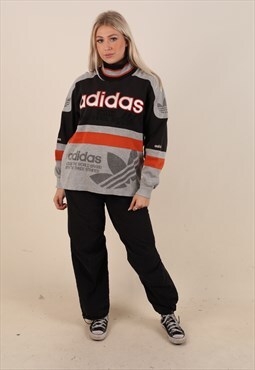 oversized vintage Adidas spellout sweatshirt BASKETBALL XL
