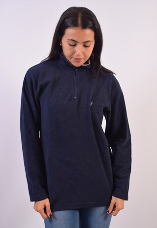 VINTAGE NAUTICA FLEECE JUMPER NAVY BLUE