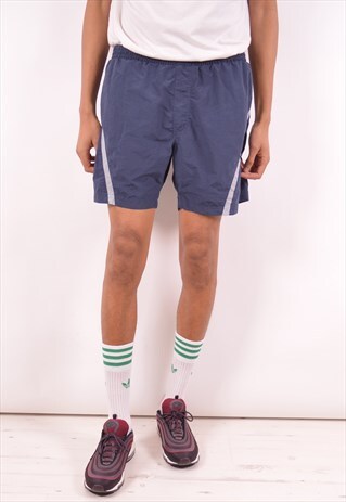 DIADORA MENS VINTAGE SHORTS XL NAVY BLUE 90S