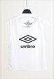 VINTAGE 00S UMBRO TOP IN WHITE
