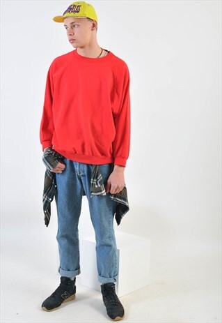 VINTAGE 90S SWEATSHIRT IN RED