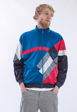 RARE VINTAGE MENS ADIDAS TRACK TOP SUIT TEAM BIG LOGO JACKET