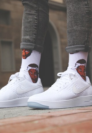 THUG KNITTED WHITE - SOCKS